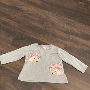 Zara Hedgehog Baby Girl Top 6–9 Months